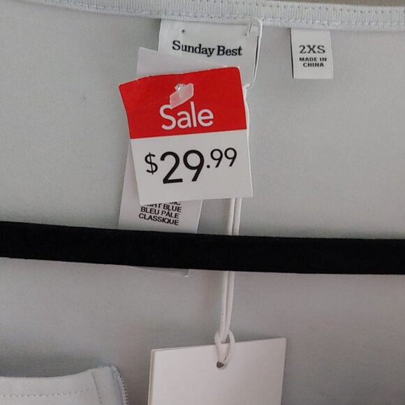 Aritzia Sunday Best - baby blue corset zip jacket fitted crop xxs BNWT - Picture 3 of 4